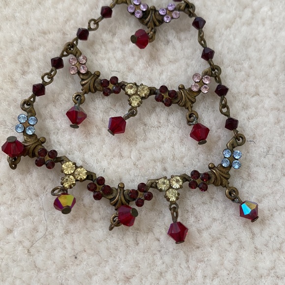 Sorrelli Vintage Tiered Chandelier Swarovski Crystal Statement Earrings - Picture 4 of 9